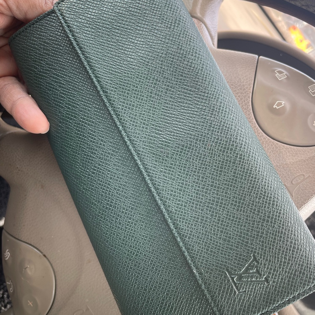 Louis Vuitton Forest Green Leather Wallet